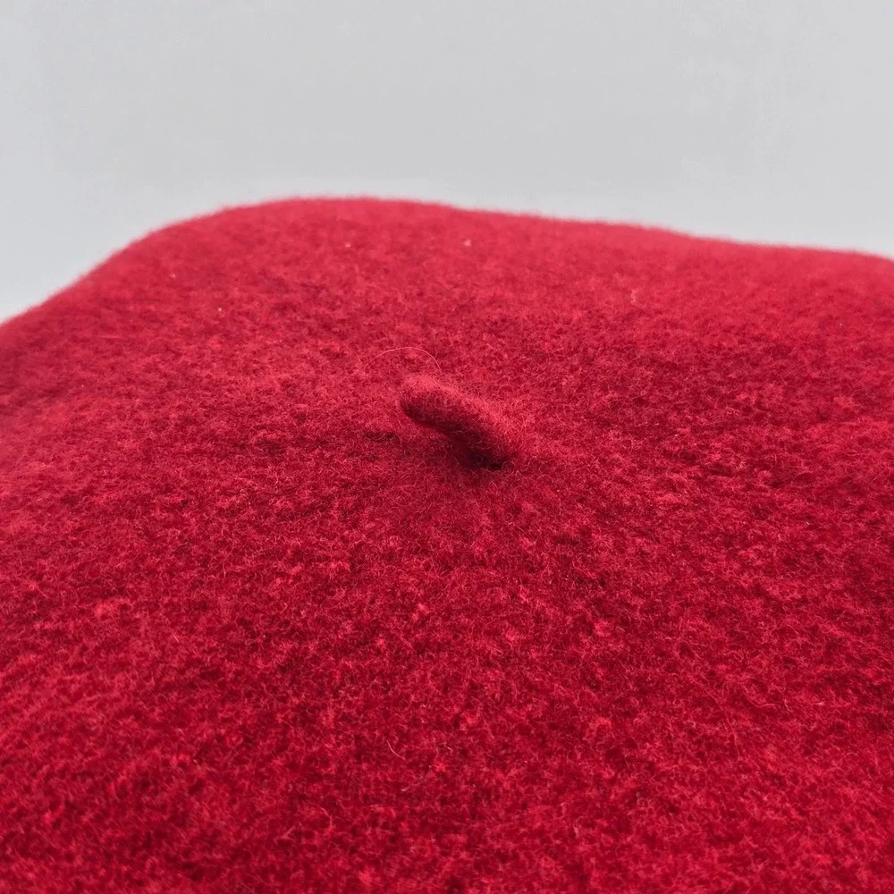 Dorfman Pacific Co DPC‎ Authentic Red Wool Beret handmade One Size